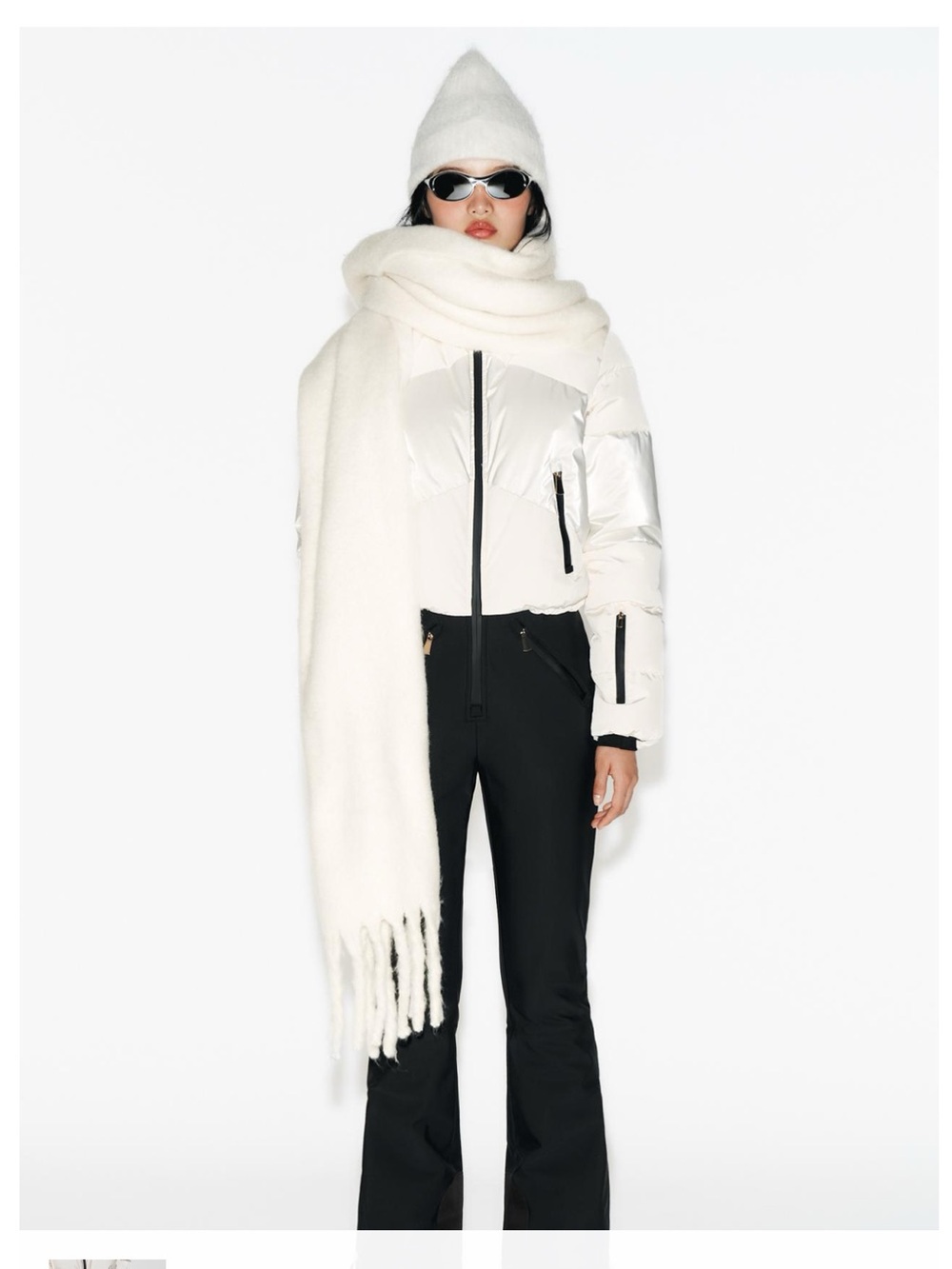 NWT ZARA Ski Collection Puffer Water-Resistant Windproof Overalls